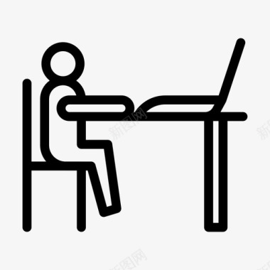 工作椅子员工图标