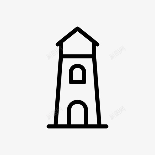 灯塔建筑城市svg_新图网 https://ixintu.com 灯塔 城市 建筑 房子 线条 符号