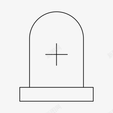 坟墓棺材裂口图标