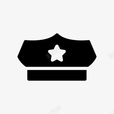 警帽警卫警官图标