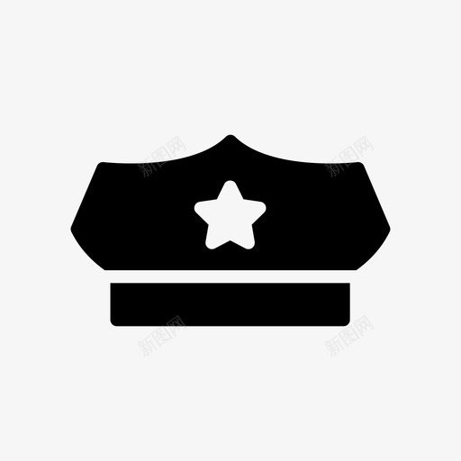 警帽警卫警官svg_新图网 https://ixintu.com 警帽 警卫 警官 保安 犯罪 调查 线雕文