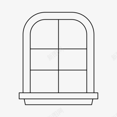 窗建筑框架图标