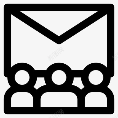 邮件列表联系人电子邮件图标