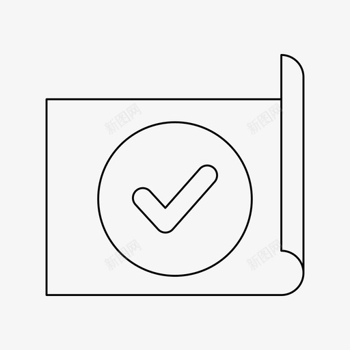 支票文件便笺svg_新图网 https://ixintu.com 纸张 支票 文件 便笺 基本 图标 细线
