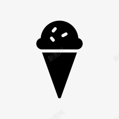 冰淇淋筒冷好吃图标