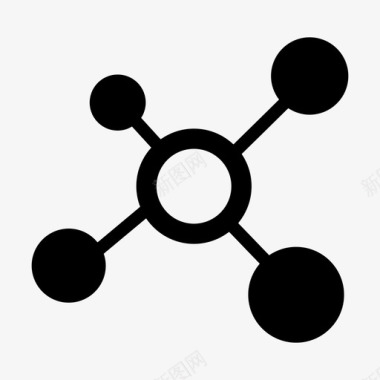 晶体原子连接图标