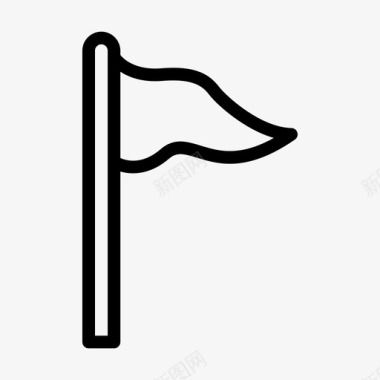 旗帜高尔夫标志图标