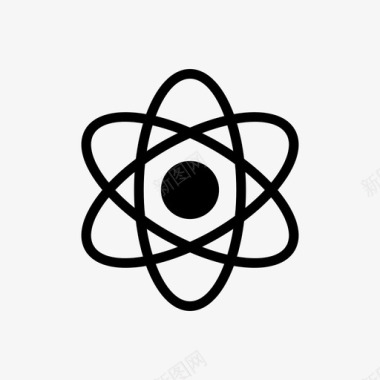 科学原子发展图标