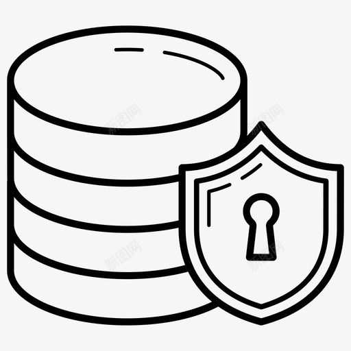 数据安全数据保护数据库安全svg_新图网 https://ixintu.com 安全 数据 数据库 保护 服务器 一组 彩色 轮廓 线图 图标