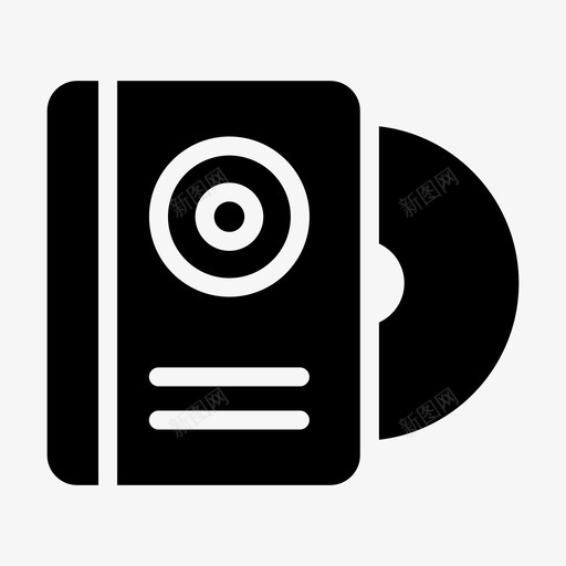 cd光盘光碟svg_新图网 https://ixintu.com 光盘 光碟 媒体 包装 场景 线条 符号