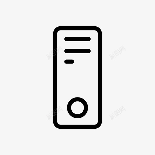 cpu计算机cpu塔svg_新图网 https://ixintu.com 硬件 计算机塔 计算机 线条 符号