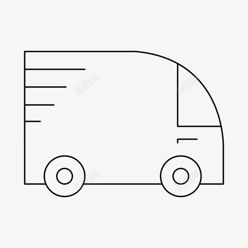 货车物流运输svg_新图网 https://ixintu.com 货车 物流运输 车辆 细线