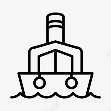 渡轮海运运输图标