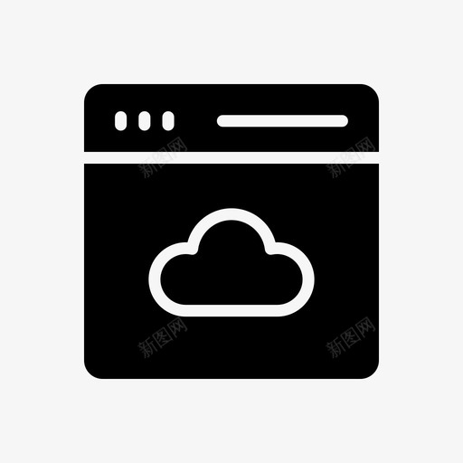 云浏览器数据库svg_新图网 https://ixintu.com 网页 浏览器 数据库 互联网 托管 字形