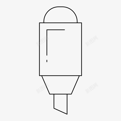 记号笔突出显示荧光笔svg_新图网 https://ixintu.com 文具 记号 突出 显示 荧光笔 书写 细线