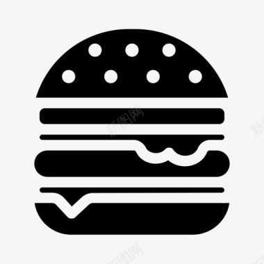 采购产品汉堡包奶酪汉堡包食物和餐馆图标