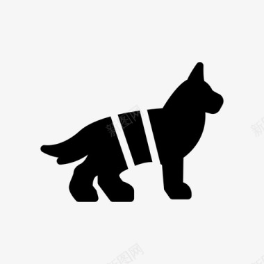 调查犬犯罪警察图标