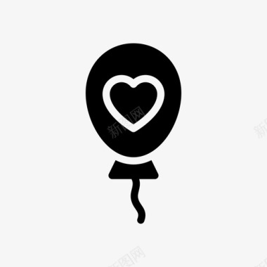 爱情气球约会图标