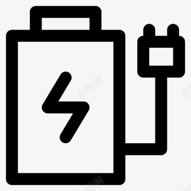 电动汽车警告电池充电图标
