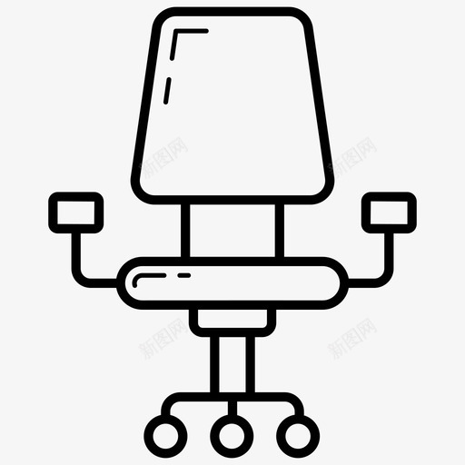 椅子家具办公椅svg_新图网 https://ixintu.com 旋转 转椅 椅子 家具 办公椅 彩色 轮廓 图标 集合