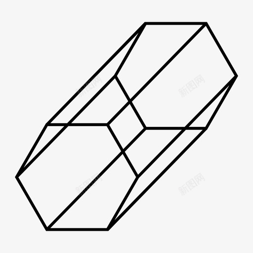 八角棱镜三维几何svg_新图网 https://ixintu.com 八角 棱镜 三维 形状 几何 几何形