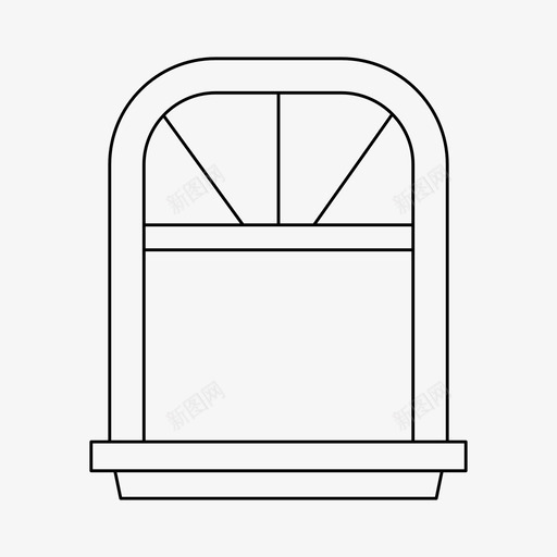 窗户关闭装饰svg_新图网 https://ixintu.com 窗户 关闭 装饰 玻璃 内部 细线