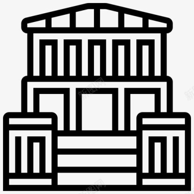 雅典卫城古代建筑图标