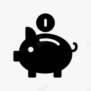 小猪银行硬币货币图标