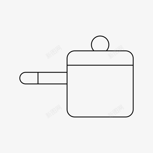 锅美食厨房svg_新图网 https://ixintu.com 美食 厨房 厨具 汤基本 基本 图标 细线