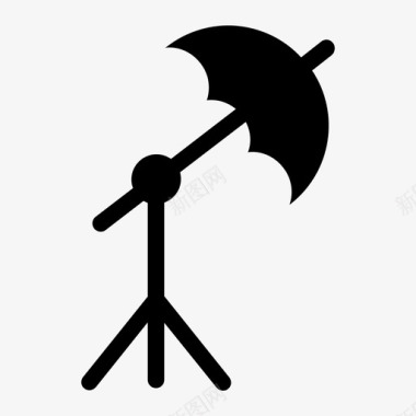 伞照明摄影图标