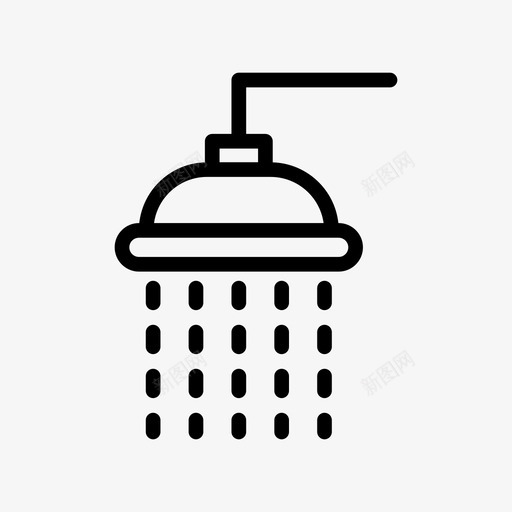 淋浴浴室水龙头svg_新图网 https://ixintu.com 浴室 管道 淋浴 水龙头 水管 服务 线条 图示