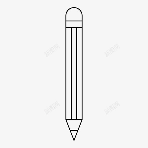 铅笔画画文具svg_新图网 https://ixintu.com 文具 铅笔 画画 写字 细线 线条