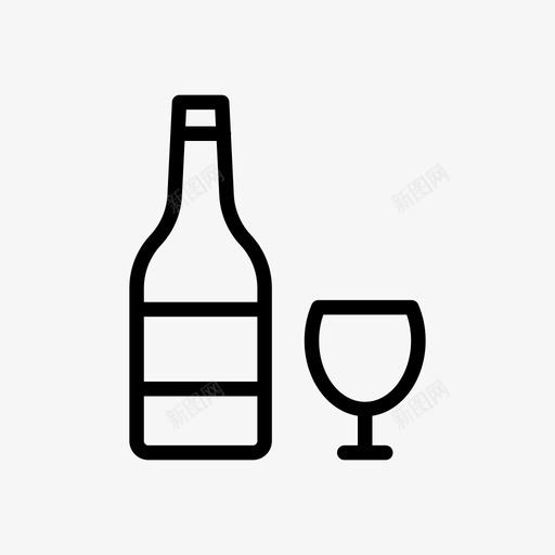 葡萄酒酒精饮料svg_新图网 https://ixintu.com 饮料 葡萄酒 酒精 香槟 城市 线条 符号