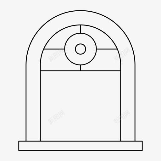 窗装饰门svg_新图网 https://ixintu.com 装饰 家具 家居 细线