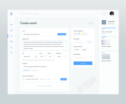 Create event   dashboard v2网站素材