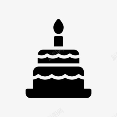 生日蛋糕蜡烛聚会图标