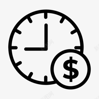 时间就是金钱商业效率财务时间图标
