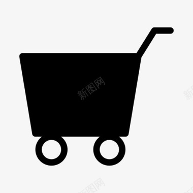 购物车购物篮基本设置线条符号图标