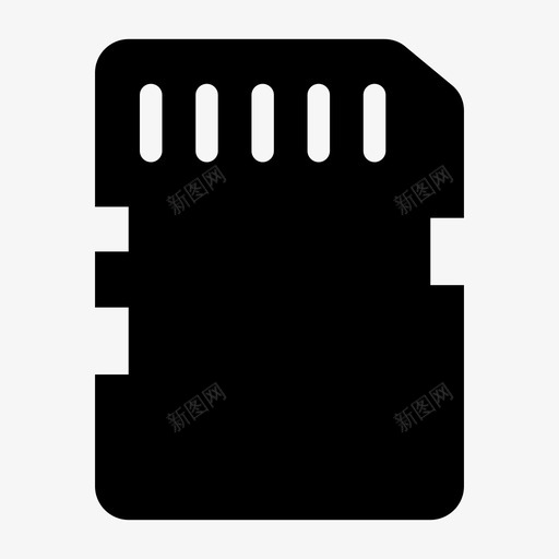sd卡存储卡微型sd卡svg_新图网 https://ixintu.com 卡卡 存储卡 微型 存储 摄影 填充