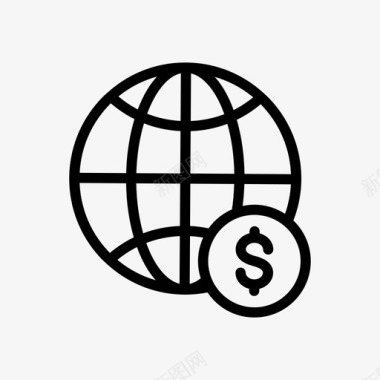 全球商业美元图标