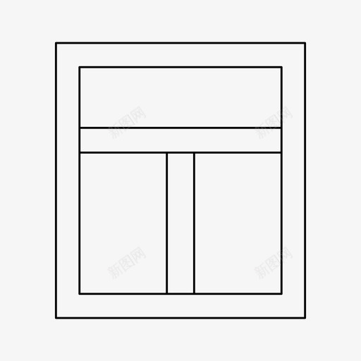 窗建筑装饰svg_新图网 https://ixintu.com 建筑装饰 家具 家居 细线