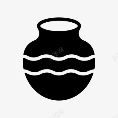 罐陶瓷陶器图标
