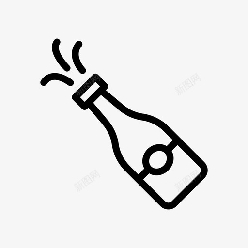 酒瓶酒精狂欢节svg_新图网 https://ixintu.com 酒瓶 狂欢节 酒精 香槟 饮料 线条 雕文