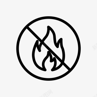 火灾火焰不允许图标