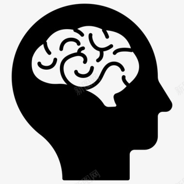 人脑脑解剖思维图标