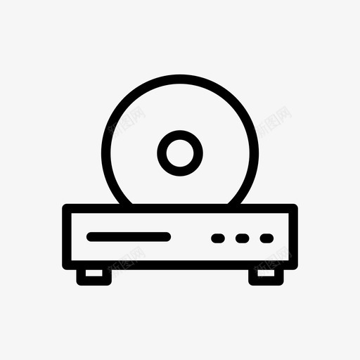 dvd播放器cd多媒体svg_新图网 https://ixintu.com 播放器 多媒体 音乐 娱乐 线路 图示