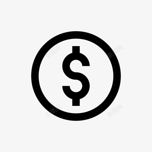 美元硬币货币支付svg_新图网 https://ixintu.com 美元 硬币 货币 支付 商业 符号