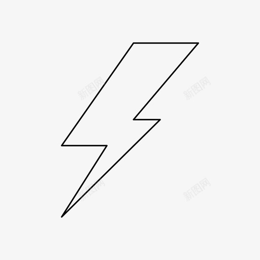 闪电能量速度svg_新图网 https://ixintu.com 闪电 能量 速度 基本 图标 细线