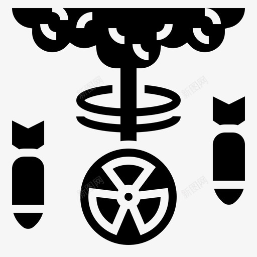 核标签炸弹爆炸物svg_新图网 https://ixintu.com 标签 炸弹 爆炸物 辐射 元素 雕文