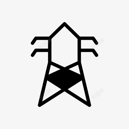 电力塔能源电线杆svg_新图网 https://ixintu.com 电力塔 能源 电线杆 电力 城市 线雕文